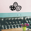 Easter Day Vinyl Wall Art Decal - 3 Easter Eggs - - Resurrection Sunday Pascha Holiday Modern Cute Home Living Room Bedroom Apartment Office Work Nursery Decor (; Black)   4