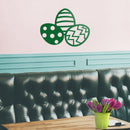 Easter Day Vinyl Wall Art Decal - 3 Easter Eggs - 17" x 22.5" - Resurrection Sunday Pascha Holiday Modern Cute Home Living Room Bedroom Apartment Office Work Nursery Decor (17" x 22.5"; Green) Green 17" x 22.5"