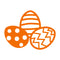 Easter Day Vinyl Wall Art Decal - 3 Easter Eggs - 17" x 22.5" - Resurrection Sunday Pascha Holiday Modern Cute Home Living Room Bedroom Apartment Office Work Nursery Decor (17" x 22.5"; Orange) Orange 17" x 22.5"