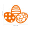 Easter Day Vinyl Wall Art Decal - 3 Easter Eggs - 17" x 22.5" - Resurrection Sunday Pascha Holiday Modern Cute Home Living Room Bedroom Apartment Office Work Nursery Decor (17" x 22.5"; Orange) Orange 17" x 22.5" 2