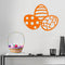 Easter Day Vinyl Wall Art Decal - 3 Easter Eggs - 17" x 22.5" - Resurrection Sunday Pascha Holiday Modern Cute Home Living Room Bedroom Apartment Office Work Nursery Decor (17" x 22.5"; Orange) Orange 17" x 22.5" 3