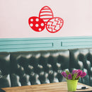 Easter Day Vinyl Wall Art Decal - 3 Easter Eggs - 17" x 22.5" - Resurrection Sunday Pascha Holiday Modern Cute Home Living Room Bedroom Apartment Office Work Nursery Decor (17" x 22.5"; Red) Red 17" x 22.5" 3