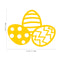 Easter Day Vinyl Wall Art Decal - 3 Easter Eggs - 17" x 22.5" - Resurrection Sunday Pascha Holiday Modern Cute Home Living Room Bedroom Apartment Office Work Nursery Decor (17" x 22.5"; Yellow) Yellow 17" x 22.5"