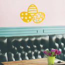 Easter Day Vinyl Wall Art Decal - 3 Easter Eggs - 17" x 22.5" - Resurrection Sunday Pascha Holiday Modern Cute Home Living Room Bedroom Apartment Office Work Nursery Decor (17" x 22.5"; Yellow) Yellow 17" x 22.5" 2