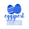 Easter Day Vinyl Wall Art Decal - Eggspert Hunter - 25" x 23" - Eggs Resurrection Sunday Pascha Holiday Modern Cute Home Living Room Bedroom Apartment Nursery Playroom Decor (25" x 23"; Blue) Blue 25" x 23"