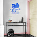 Easter Day Vinyl Wall Art Decal - Eggspert Hunter - 25" x 23" - Eggs Resurrection Sunday Pascha Holiday Modern Cute Home Living Room Bedroom Apartment Nursery Playroom Decor (25" x 23"; Blue) Blue 25" x 23" 3