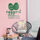 Easter Day Vinyl Wall Art Decal - Eggspert Hunter - Eggs Resurrection Sunday Pascha Holiday Modern Cute Home Living Room Bedroom Apartment Nursery Playroom Decor (25" x 23"; Blue)   5