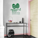 Easter Day Vinyl Wall Art Decal - Eggspert Hunter - 25" x 23" - Eggs Resurrection Sunday Pascha Holiday Modern Cute Home Living Room Bedroom Apartment Nursery Playroom Decor (25" x 23"; Green) Green 25" x 23" 3