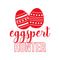 Easter Day Vinyl Wall Art Decal - Eggspert Hunter - 25" x 23" - Eggs Resurrection Sunday Pascha Holiday Modern Cute Home Living Room Bedroom Apartment Nursery Playroom Decor (25" x 23"; Red) Red 25" x 23"