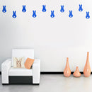 Set of 15 Easter Day Vinyl Wall Art Decals - Bunny Tails - 7" x 4" Each - Resurrection Sunday Pascha Holiday Cute Home Living Room Bedroom Apartment Office Work Nursery Decor (7" x 4" Each; Blue) Blue 7" x 4" each 3