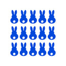 Set of 15 Easter Day Vinyl Wall Art Decals - Bunny Tails - 7" x 4" Each - Resurrection Sunday Pascha Holiday Cute Home Living Room Bedroom Apartment Office Work Nursery Decor (7" x 4" Each; Blue) Blue 7" x 4" each 4