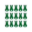 Set of 15 Easter Day Vinyl Wall Art Decals - Bunny Tails - 7" x 4" Each - Resurrection Sunday Pascha Holiday Cute Home Living Room Bedroom Apartment Office Work Nursery Decor (7" x 4" Each; Green) Green 7" x 4" each 4