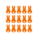 Set of 15 Easter Day Vinyl Wall Art Decals - Bunny Tails - 7" x 4" Each - Resurrection Sunday Pascha Holiday Cute Home Living Room Bedroom Apartment Office Work Nursery Decor (7" x 4" Each; Orange) Orange 7" x 4" each 4