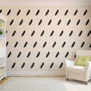 Set of 18 Vinyl Wall Art Decal - Feathers Pattern - 6" x 4.33" Each - Modern Trendy Urban Home Living Room Bedroom Apartment Decor - Office Work Nursery Playroom Stickers (6" x 4.33" each; Black) Black 6" x 4.33" each 2