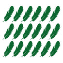 Set of 18 Vinyl Wall Art Decal - Feathers Pattern - 6" x 4.33" Each - Modern Trendy Urban Home Living Room Bedroom Apartment Decor - Office Work Nursery Playroom Stickers (6" x 4.33" each; Green) Green 6" x 4.33" each