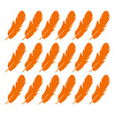 Set of 18 Vinyl Wall Art Decal - Feathers Pattern - 6" x 4.33" Each - Modern Trendy Urban Home Living Room Bedroom Apartment Decor - Office Work Nursery Playroom Stickers (6" x 4.33" each; Orange) Orange 6" x 4.33" each