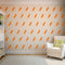 Set of 18 Vinyl Wall Art Decal - Feathers Pattern - 6" x 4.33" Each - Modern Trendy Urban Home Living Room Bedroom Apartment Decor - Office Work Nursery Playroom Stickers (6" x 4.33" each; Orange) Orange 6" x 4.33" each 2