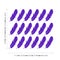 Set of 18 Vinyl Wall Art Decal - Feathers Pattern - 6" x 4.33" Each - Modern Trendy Urban Home Living Room Bedroom Apartment Decor - Office Work Nursery Playroom Stickers (6" x 4.33" each; Purple) Purple 6" x 4.33" each 4