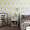 Set of 18 Vinyl Wall Art Decal - Feathers Pattern - 6" x 4.33" Each - Modern Trendy Urban Home Living Room Bedroom Apartment Decor - Office Work Nursery Playroom Stickers (6" x 4.33" each; Yellow) Yellow 6" x 4.33" each 3