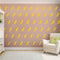 Set of 18 Vinyl Wall Art Decal - Feathers Pattern - 6" x 4.33" Each - Modern Trendy Urban Home Living Room Bedroom Apartment Decor - Office Work Nursery Playroom Stickers (6" x 4.33" each; Yellow) Yellow 6" x 4.33" each 4