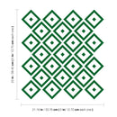 Set of 25 Vinyl Wall Art Decal - Rhombus Diamond Pattern - 5" x 5" Each - Trendy Modern Home Bedroom Living Room Dorm Room Apartment Office Workplace Playroom Nursery Decor (5" x 5" Each; Green) Green 5" x 5" each