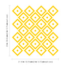 Set of 25 Vinyl Wall Art Decal - Rhombus Diamond Pattern - 5" x 5" Each - Trendy Modern Home Bedroom Living Room Dorm Room Apartment Office Workplace Playroom Nursery Decor (5" x 5" Each; Yellow) Yellow 5" x 5" each