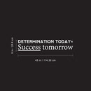 Vinyl Wall Art Decal - Determination Today Success Tomorrow - 9" x 45" - Positive Motivational Modern Home Bedroom Apartment Workplace Living Room Office Gym Fitness Decor Quote (9" x 45"; White) White 9" x 45" 4