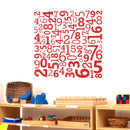 Vinyl Wall Art Decal - Set of Numbers - 40" x 40" - Educational Kids Toddlers Teens Learning Home Apartment Bedroom Playroom Classroom Homeschool Preschool Kindergarten Decor (40" x 40"; Red) Red 40" x 40"