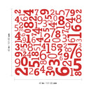 Vinyl Wall Art Decal - Set of Numbers - 40" x 40" - Educational Kids Toddlers Teens Learning Home Apartment Bedroom Playroom Classroom Homeschool Preschool Kindergarten Decor (40" x 40"; Red) Red 40" x 40" 2