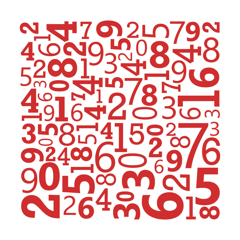 Vinyl Wall Art Decal - Set of Numbers - 40" x 40" - Educational Kids Toddlers Teens Learning Home Apartment Bedroom Playroom Classroom Homeschool Preschool Kindergarten Decor (40" x 40"; Red) Red 40" x 40" 3