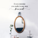 Vinyl Wall Art Decal - Every Mistake You Make is One Step Forward - 10" x 30" - Modern Motivational Home Bedroom Apartment Quote -Trendy Positive Workplace School Living Room Office Decor Black 10" x 30 2