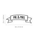 Vinyl Wall Art Decal - Mr & Mrs - 12" x 36" - Couples Wedding Reception Home Adhesive Sticker - Marriage Wedlock of Love Living Room Bedroom Apartment Decor Stickers (12" x 36"; Black) Black 12" x 36"