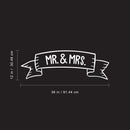 Vinyl Wall Art Decal - Mr & Mrs - 12" x 36" - Couples Wedding Reception Home Adhesive Sticker - Marriage Wedlock of Love Living Room Bedroom Apartment Decor Stickers (12" x 36"; White) White 12" x 36" 4