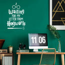 Vinyl Wall Art Decal - Waiting For My Letter From Hogwarts - 32.5" x 22" - Harry Potter Inspired Modern Home Apartment Bedroom Nursery Playroom Daycare Living Room Door Quote White 32.5" x 22" 3