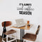 Vinyl Wall Art Decal - It’s Always Iced Coffee Season - 13" x 22" - Witty Modern Adult Jokes Home Coffee Shop Lovers Kitchen Work Decor - Trendy Apartment Bedroom Business Quote (13" x 22"; Black) Black 13" x 22" 2