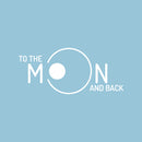 Vinyl Wall Art Decal - to The Moon and Back - 11" x 25" - Inspirational Trendy Home Bedroom Apartment Decor Decals - Positive Modern Indoor Outdoor Nursery Living Room Quotes (11" x 25"; White) White 11" x 25" 2