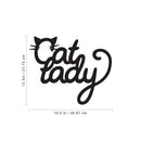 Vinyl Wall Art Decal - Cat Lady - 12.5" x 10.5" - Cute Kitty Whiskers Paw Home Apartment Bedroom Living Room Decor - Trendy Furry Pet Lovers Work Office Business Indoor Quote (12.5" x 10.5"; Black) Black 12.5" x 10.5" 5