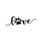 Vinyl Wall Art Decal - Paw Love - Modern Cute Trendy Animal Pet Lovers Cursive Decor Home Apartment Bedroom Living Room Work Office Business Indoor Outdoor Decor (7" x 22"; Black)