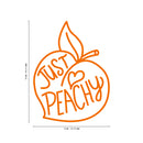 Vinyl Wall Art Decal - Just Peachy - 26" x 19" - Fun Modern Peach Fruit Shape Positive Home Bedroom Apartment Office Workplace Indoor Living Room Business Decoration Quotes (26" x 19"; Orange) Orange 26" x 19"