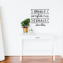 Vinyl Wall Art Decal - Inhale Confidence Exhale Doubts - Modern Motivational Life Quote For Home Bedroom Apartment Office Workplace Living Room Business Decor   2