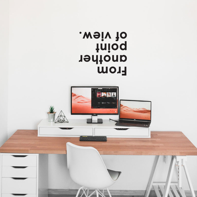 Vinyl Wall Art Decal - Upside Down From Another Point Of View - Inspirational Modern Perception Home Living Room Bedroom Office Apartment Workplace Sticker Decor   2