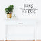 Vinyl Wall Art Decal - Rise And Shine - - Modern Motivational Minimalist Chic Morning Decor For Home Bedroom Living Room Nursery Apartment Dorm Room Work Office