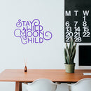 Vinyl Wall Art Decal - Stay Wild Moon Child - 15" x 23" - Trendy Modern Fun And Free Bedroom Apartment Playroom Nursery Decor - Indoor Outdoor Home Living Room Household Quotes Purple 15" x 23" 3