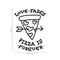 Vinyl Wall Art Decal - Love Fades Pizza Is Forever - 27" x 20" - Funny Inspirational Pizza Lovers Home Bedroom Living Room Decor - Trendy Witty Apartment Indoor Outdoor Quote Black 27" x 20" 4