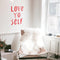 Vinyl Wall Art Decal - Love Yo Self - 27" x 19" - Modern Motivational Home Bedroom Apartment Work Quotes - Positive Trendy Inspirational Workplace Living Room Office Decor Red 27" x 19" 3