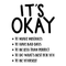 Vinyl Wall Art Decal - It's Okay To Make Mistakes To Have Bad Days To Be Less Than Perfect - 30" x 22" - Motivational Life Quote For Home Bedroom Apartment Living Room Decor Black 30" x 22"