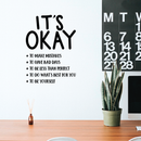 Vinyl Wall Art Decal - It's Okay To Make Mistakes To Have Bad Days To Be Less Than Perfect - Motivational Life Quote For Home Bedroom Apartment Living Room Decor   2