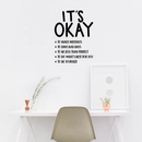 Vinyl Wall Art Decal - It's Okay To Make Mistakes To Have Bad Days To Be Less Than Perfect - Motivational Life Quote For Home Bedroom Apartment Living Room Decor   3