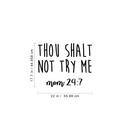 Vinyl Wall Art Decal - Thou Shalt Not Try Me; Mom 24:7 - 17. Trendy Chic Mother Love Quote For Home Apartment Bedroom Living Room Kids Room Indoor Decoration   4