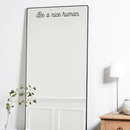 Vinyl Wall Art Decal - Be A Nice Human - 3" x 20" - Modern Inspirational Life Quote For Home Apartment Bedroom Living Room Classroom School Office Decoration Sticker Black 3" x 20" 3